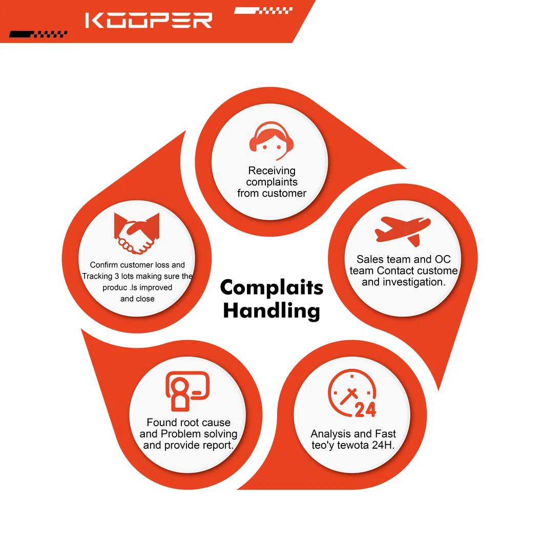 6PR/8PR KOOPER Highway Tread Motorcycle Tires (130/90-10) مع ISO، CCC، E-MARK، DOT